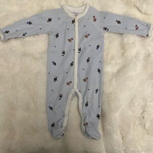 Baby Boys Bear Printed Footie Coverall
